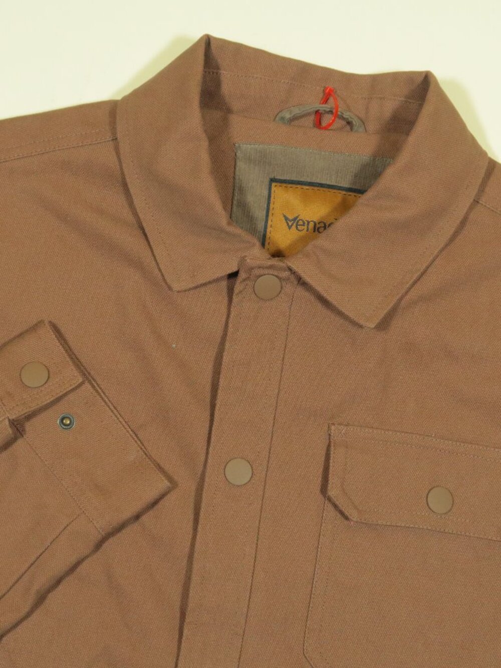 Venado Concealed Carry Shirt Jacket Mens L Brown Canvas Plaid Lined New